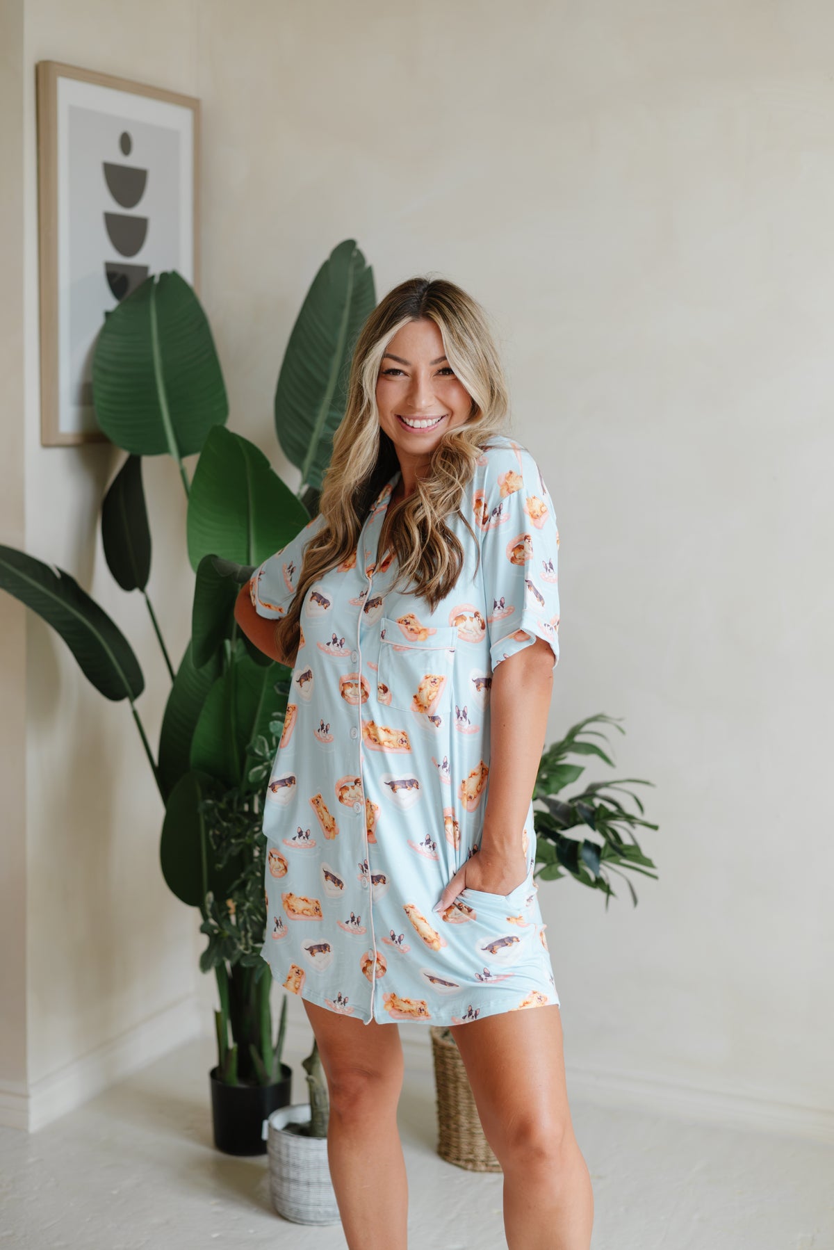 Palm Beach Pups Short-Sleeve Nightshirt