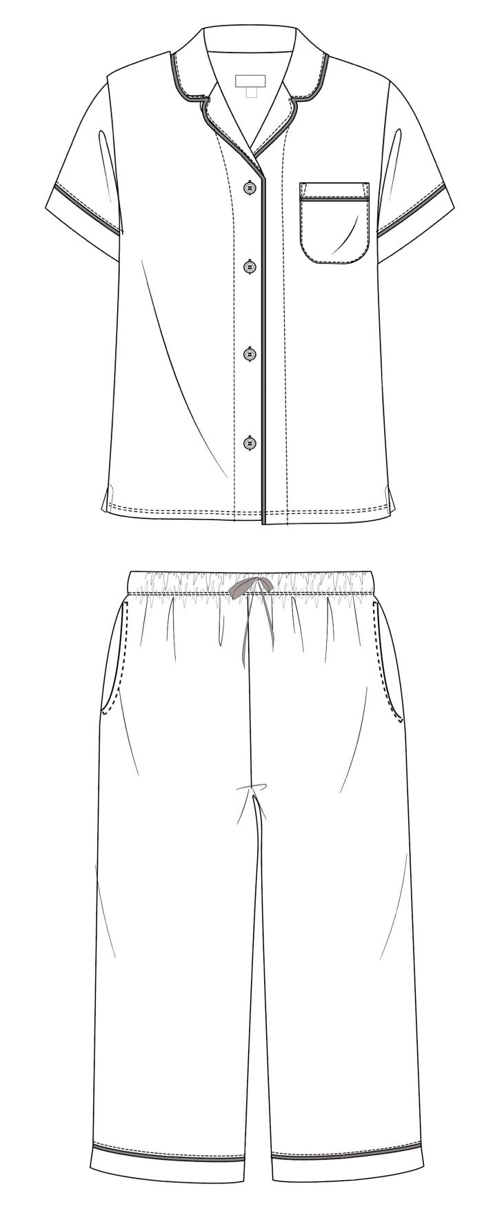 Palm Haven Classic T-Shirt & Capri PJs