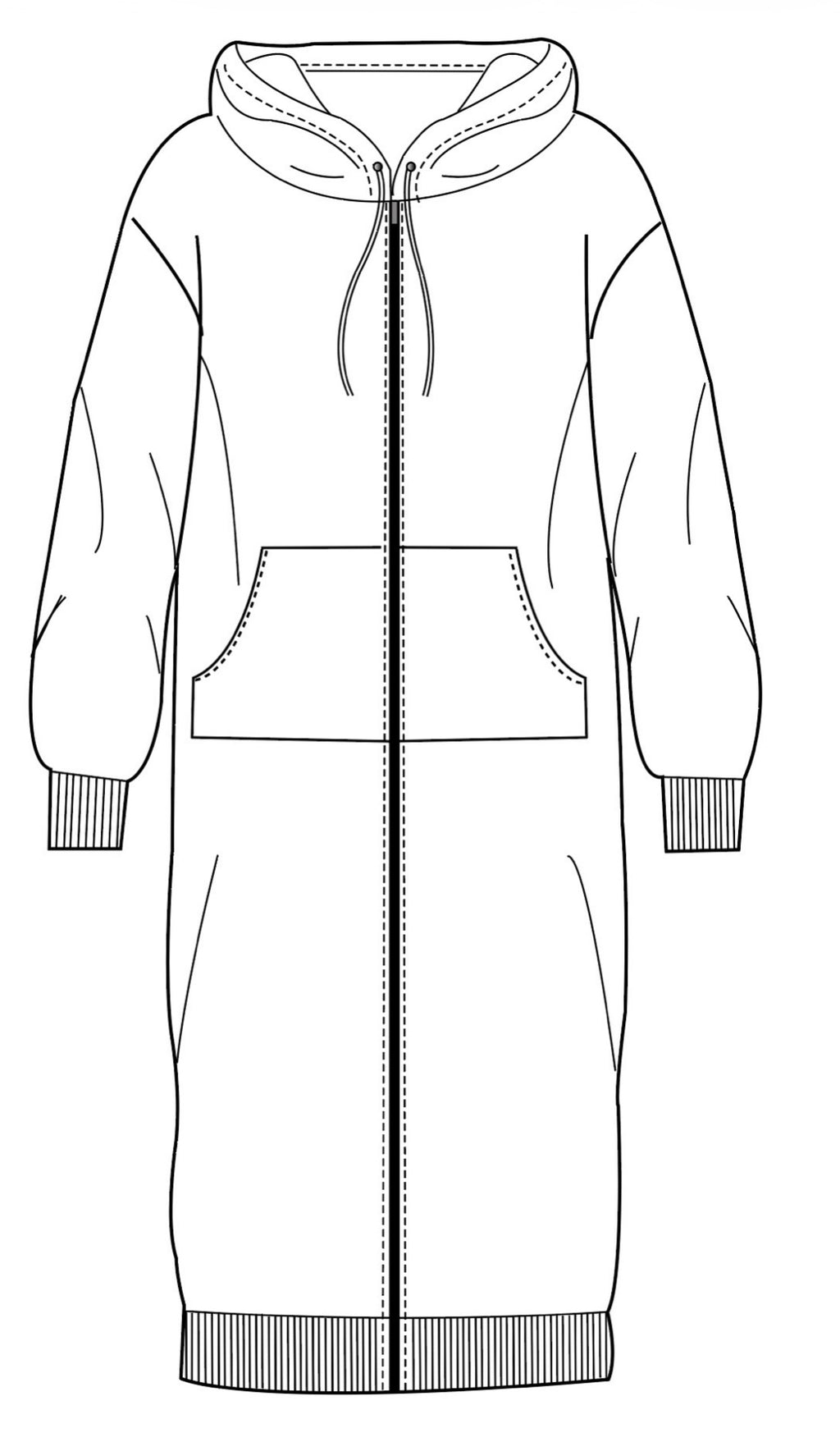 Soft & Stormy Long Zip Hoodie Robe