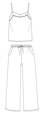Limoncello Coast Bust Support Cami & Wide Leg Pant PJs